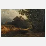 Stephanie von Strechine, Flusslandschaft, 1877, Öl auf Leinwand