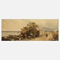Erich Demmin, Küstenlandschaft, Öl auf Holz