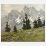 Theo Feucht, "Bei Obergrainau", 1938, Öl auf Malplatte