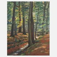 Carl Hachez, "Waldinneres", 1940, Tempera auf Karton