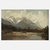 Fritz Halberg-Krauss, "Studie an der Loisach ...", Öl auf Karton