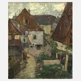 Josef van Heekeren, Ansicht Krummhübel (Karpacz), Öl auf Leinwand
