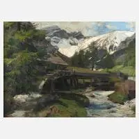 Carl Hennig, Das Obernbergtal in Tirol, Öl auf Leinwand