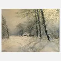 Rudolf Hermanns, Winterlandschaft, Öl auf Leinwand