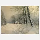 Rudolf Hermanns, Winterlandschaft, Öl auf Leinwand