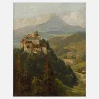 Karol Hiller, Burgruine Rechberg, Öl auf Leinwand