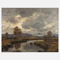Adolf Kapfhammer, Blick auf das Wettersteingebirge, Öl auf Leinwand