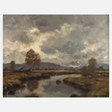 Adolf Kapfhammer, Blick auf das Wettersteingebirge, Öl auf Leinwand