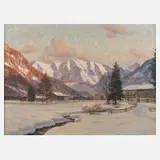 Erwin Kettemann, "Winterabend im Kreuther Tal"