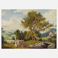 František Malý, "Motiv aus Slowenien", Öl auf Leinwand