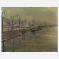 Albert Marquet, Promenade am Fluss, Öl auf Leinwand