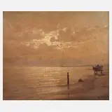 Martens, Abend am Meer, Öl auf Leinwand