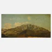 Anton Zwengauer, Landschaft in den Bergen, 1830, Ölstudie auf dünner
