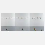 Jens Ulrich Petersen, Triptychon "On-line", Acryl auf Leinwand