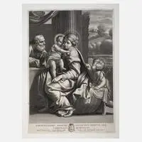 Cornelis Bloemaert, "Die heilige Familie", Kupferstich