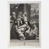 Cornelis Bloemaert, "Die heilige Familie", Kupferstich