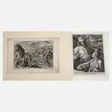 Johannes Sadeler I, Zwei Kupferstiche, Kupferstich mit allseitigem Papierrand