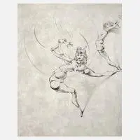 Hans Bellmer, La poupée, Radierung in Dunkelbraun mit zartem Plattenton auf langfaserigem Papier