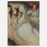 Marc Chagall, "Sahra und Abimelech", Farblithographie