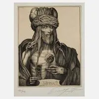 Prof. Ernst Fuchs, "Le Mat", 1972, Radierung