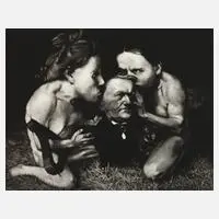 "Wagner und seine Mutter" by Johannes Grützke, Radierung auf Bütten, sold Feb 2024