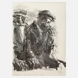 Bernhard Heisig, Lenin und der ungläubige Timofei, Lithographie auf Velin