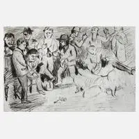 "Nacht einer Dirne" by Prof. Karl Hubbuch, Kaltnadelradierung mit dezentem Plattenton, sold Feb 2024