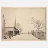 Bauernhof im Winter by Leopold Graf von Kalckreuth, Radierung, sold Feb 2024