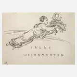 Bertold Löffler, Frohe Weihnachten, Radierung