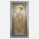 Alphonse Mucha, "Der Sommer", Farblithographie auf Seide