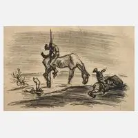 Max Slevogt, „Don Quixote”, Radierung
