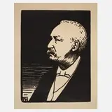 Félix Vallotton, Bildnis Félix Faure, Holzschnitt