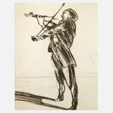 Claude Weisbuch, Geiger, Radierung