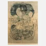 Jiří Anderle, "Orchidee", Lithographie und Radierung auf langfaserigem Papier