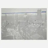 Prof. Joseph Beuys, „Eurasienstab über den Alpen“, Farboffset auf leichtem Karton