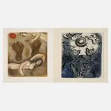 Marc Chagall, Zwei Lithographien zur Bibel, Farblithographien