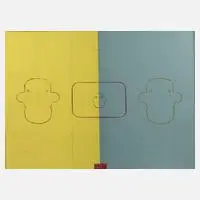 Robert Filliou, "Modern video model", Farbserigraphie auf leichtem Karton