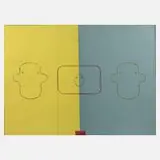 Robert Filliou, "Modern video model", Farbserigraphie auf leichtem Karton