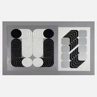 Kaspar Thomas Lenk, Zwei Graphiken, Serigraphien auf leichtem Karton