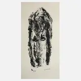 Henri Michaux, Stehender Damenakt, Lithographie auf Velin