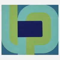 Prof. Hans Nagel, Geometrische Komposition II, 1967, Farbsiebdruck auf leichtem Karton
