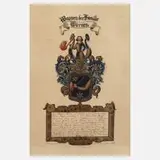 Christian Kurz, "Wappen der Familie Wörner", Mischtechnik