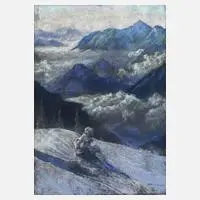 Wilhelm Friedrich Kuh, Winterlandschaft, Pastellmalerei
