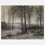Karl Ludwig Prinz, Winterlandschaft, Mischtechnik