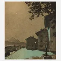 Attillio Sacchetto, "Mondnacht", Kreiden auf Papier