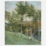 Walter Schölei-Breslau, Landschaft bei Schönfeld, Gouache