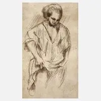Anders Zorn attr., Badende Frau, Zeichnung