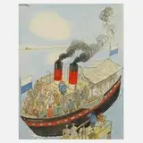 Josef Mauder, Eine Schifffahrt, Mischtechnik