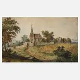 Alexander Thiele, Kirche in Plauen bei Dresden, 1729, Mischtechnik