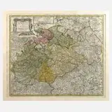 Homanns Erben, Karte Sachsen, 1734, Kupferstich